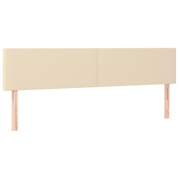 vidaXL sengegavle 2 stk. 80x5x78/88 cm stof cremefarvet