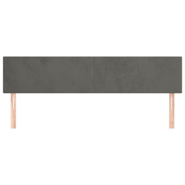 vidaXL sengegavle 2 stk. 80x5x78/88 cm fløjl mørkegrå