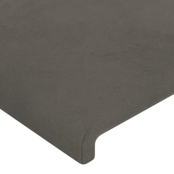 vidaXL sengegavle 2 stk. 80x5x78/88 cm fløjl mørkegrå