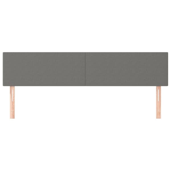 vidaXL Sänggavel 2 st mörkgrå 80x5x78/88 cm tyg