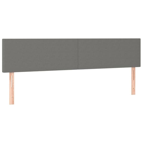 vidaXL Sänggavel 2 st mörkgrå 80x5x78/88 cm tyg