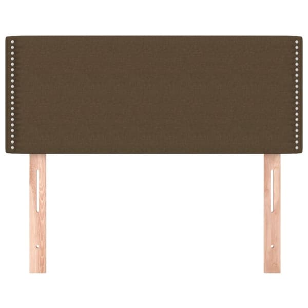 vidaXL Sänggavel mörkbrun 80x5x78/88 cm tyg