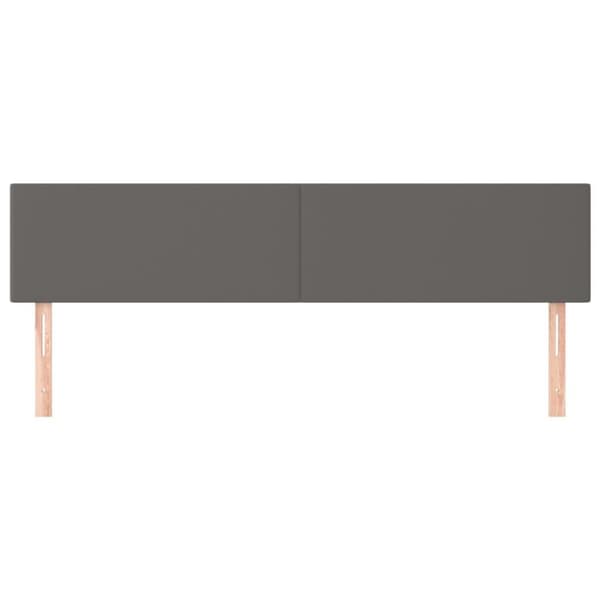 vidaXL sengegavle 2 stk. 90x5x78/88 cm kunstlæder grå