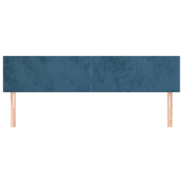 vidaXL sengegavle 2 stk. 90x5x78/88 cm fløjl mørkeblå