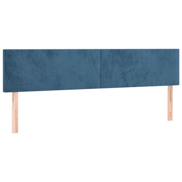 vidaXL sengegavle 2 stk. 90x5x78/88 cm fløjl mørkeblå