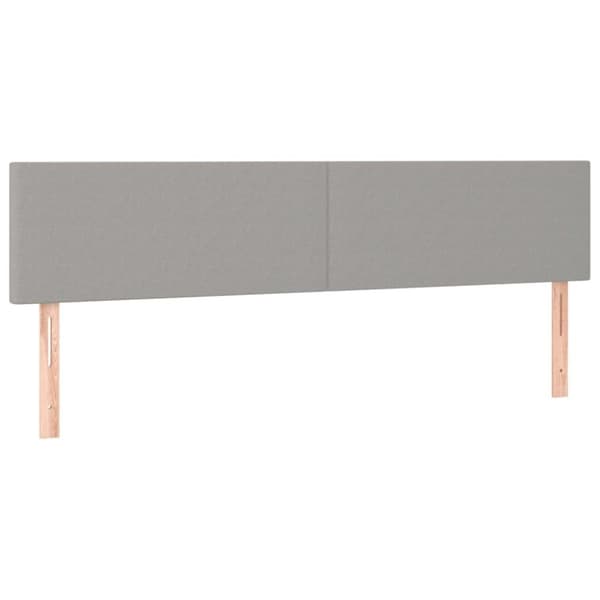 vidaXL sengegavle 2 stk. 100x5x78/88 cm stof lysegrå