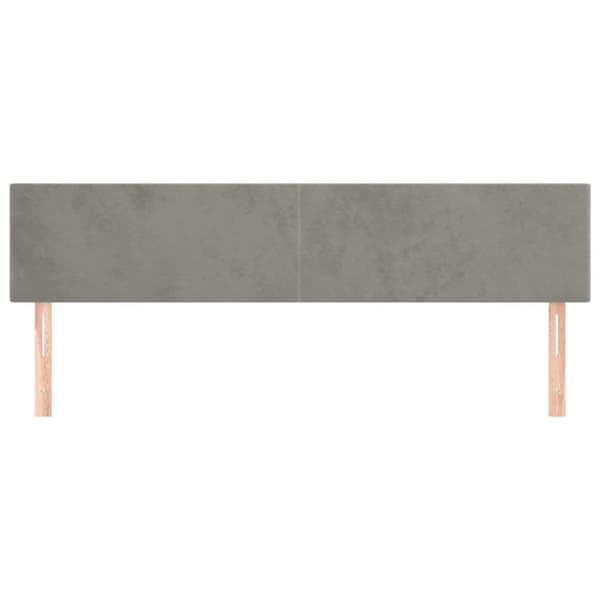 vidaXL sengegavle 2 stk. 90x5x78/88 cm fløjl lysegrå