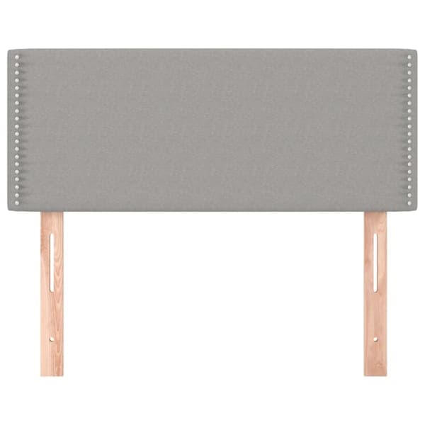 vidaXL sengegavl 80x5x78/88 cm stof lysegrå