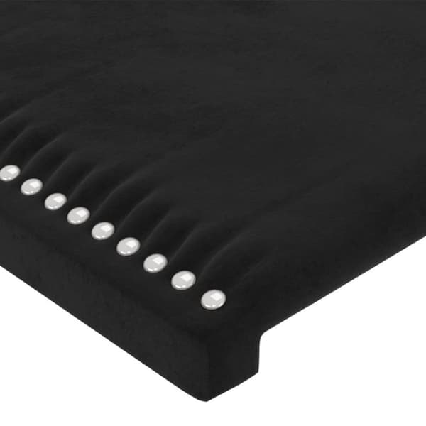 vidaXL sengegavl 90x5x78/88 cm fløjl sort