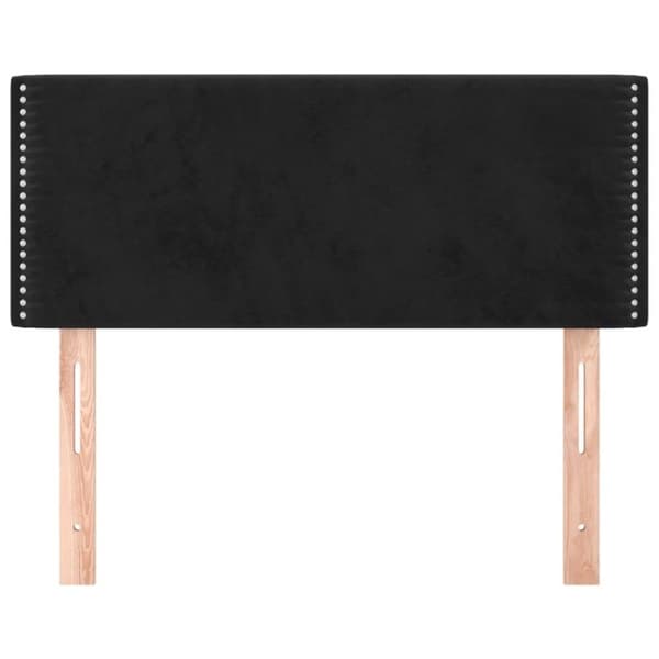 vidaXL sengegavl 90x5x78/88 cm fløjl sort