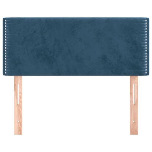 vidaXL sengegavl 90x5x78/88 cm fløjl mørkeblå