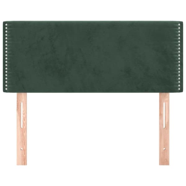 vidaXL sengegavl 90x5x78/88 cm fløjl mørkegrøn