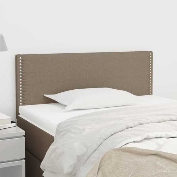 vidaXL sengegavl 100x5x78/88 cm stof gråbrun