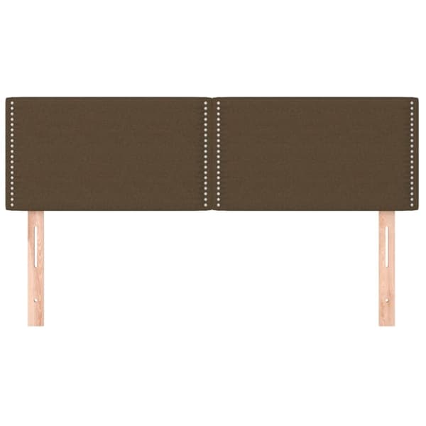 vidaXL sengegavle 2 stk. 72x5x78/88 cm stof mørkebrun