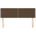 Miniatyrbillede 3 af 8: vidaXL sengegavle 2 stk. 72x5x78/88 cm stof mørkebrun