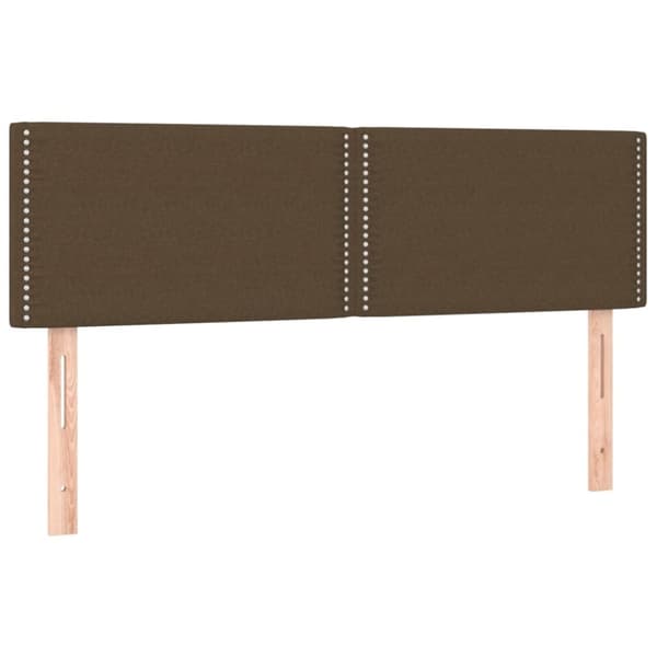 vidaXL sengegavle 2 stk. 72x5x78/88 cm stof mørkebrun