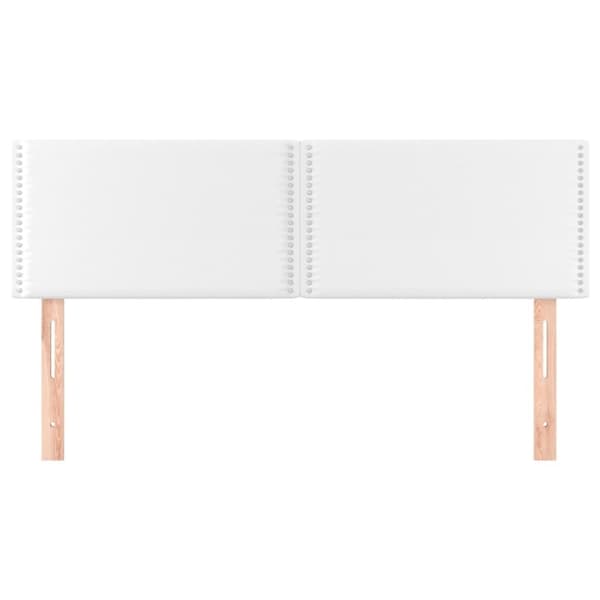 vidaXL sengegavle 2 stk. 72x5x78/88 cm kunstlæder hvid