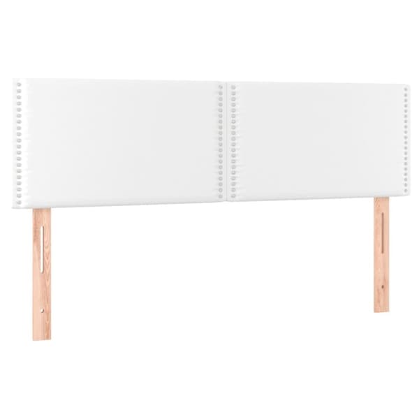 vidaXL sengegavle 2 stk. 72x5x78/88 cm kunstlæder hvid