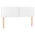 Miniatyrbillede 2 af 8: vidaXL sengegavle 2 stk. 72x5x78/88 cm kunstlæder hvid