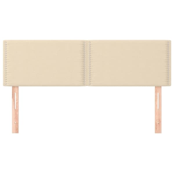 vidaXL sengegavle 2 stk. 72x5x78/88 cm stof cremefarvet