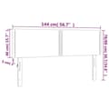 Miniatyrbillede 8 af 8: vidaXL sengegavle 2 stk. 72x5x78/88 cm stof cremefarvet
