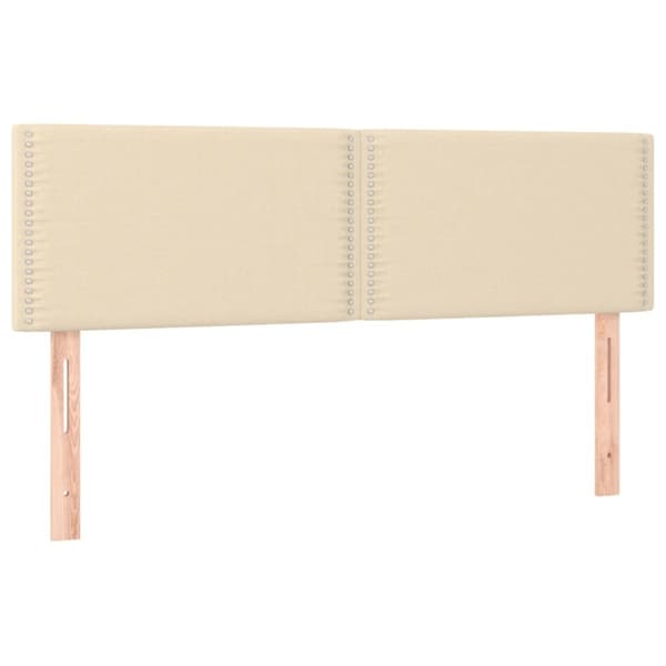 vidaXL sengegavle 2 stk. 72x5x78/88 cm stof cremefarvet