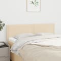 Miniatyrbillede 1 af 8: vidaXL sengegavle 2 stk. 72x5x78/88 cm stof cremefarvet