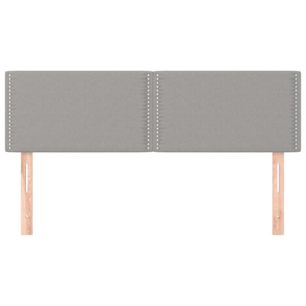 vidaXL sengegavle 2 stk. 72x5x78/88 cm stof lysegrå