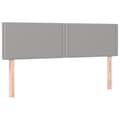 Miniatyrbillede 2 af 8: vidaXL sengegavle 2 stk. 72x5x78/88 cm stof lysegrå