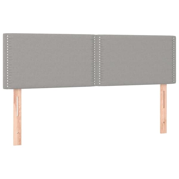 vidaXL sengegavle 2 stk. 72x5x78/88 cm stof lysegrå
