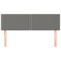 Miniatyrbillede 3 af 8: vidaXL sengegavle 2 stk. 72x5x78/88 cm stof mørkegrå