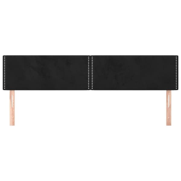 vidaXL sengegavle 2 stk. 80x5x78/88 cm fløjl sort