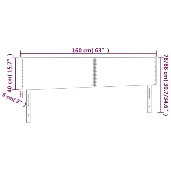 vidaXL sengegavle 2 stk. 80x5x78/88 cm fløjl sort
