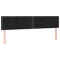 Miniatyrbillede 2 af 8: vidaXL sengegavle 2 stk. 80x5x78/88 cm fløjl sort