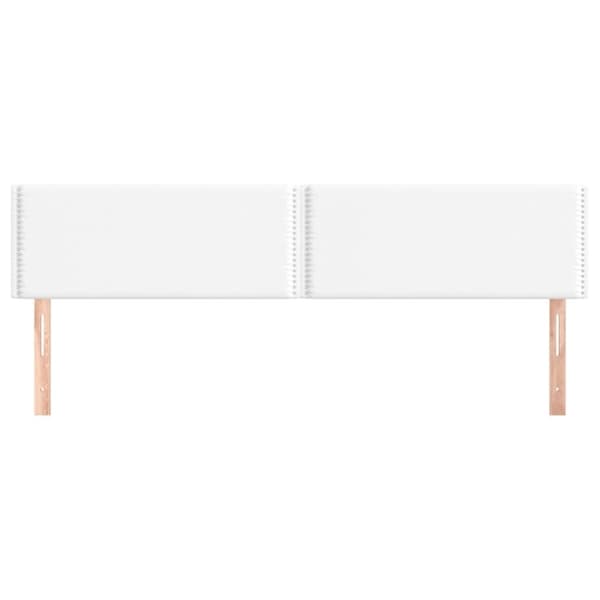 vidaXL sengegavle 2 stk. 100x5x78/88 cm kunstlæder hvid