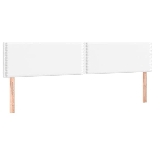 vidaXL sengegavle 2 stk. 100x5x78/88 cm kunstlæder hvid