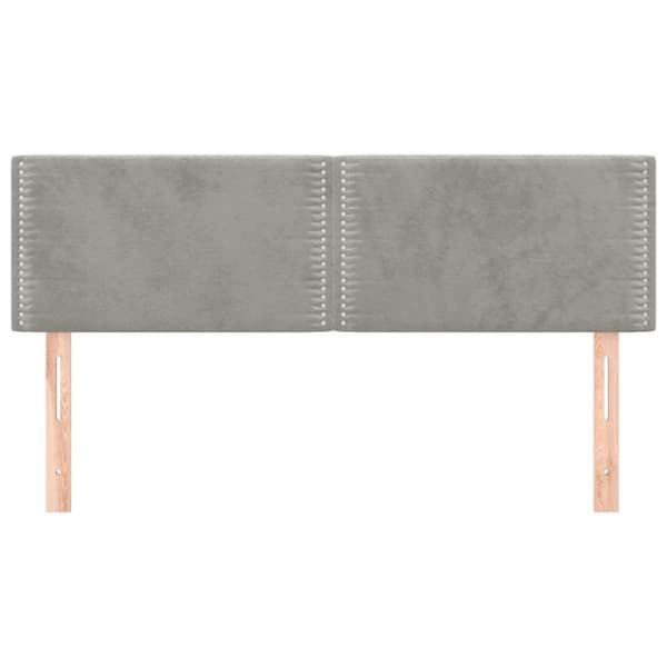 vidaXL Huvudgavlar 2 st ljusgrå 72x5x78/88 cm sammet