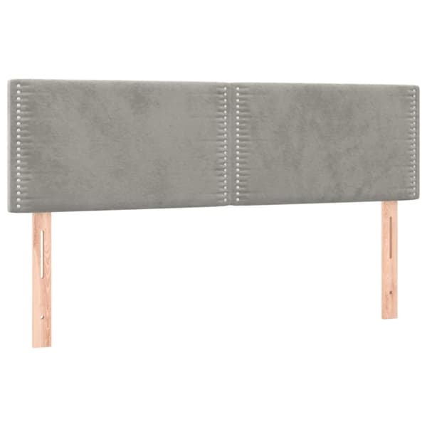 vidaXL Huvudgavlar 2 st ljusgrå 72x5x78/88 cm sammet