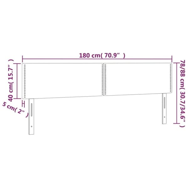 vidaXL Huvudgavlar 2 st brun 90x5x78/88 cm konstläder