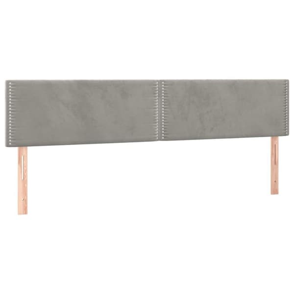 vidaXL sengegavle 2 stk. 100x5x78/88 cm fløjl lysegrå