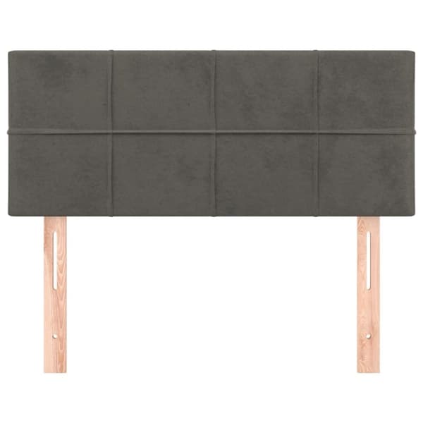 vidaXL sengegavl 80x5x78/88 cm fløjl mørkegrå