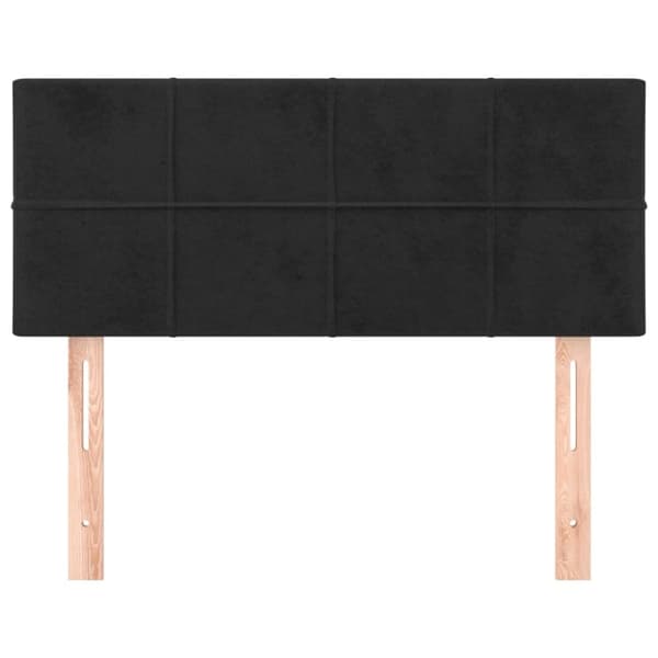 vidaXL sengegavl 80x5x78/88 cm fløjl sort