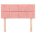 Miniatyrbillede 3 af 8: vidaXL sengegavl 80x5x78/88 cm fløjl pink