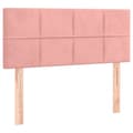 Miniatyrbillede 2 af 8: vidaXL sengegavl 80x5x78/88 cm fløjl pink