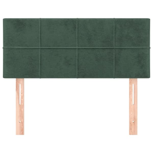 vidaXL sengegavl 90x5x78/88 cm fløjl mørkegrøn