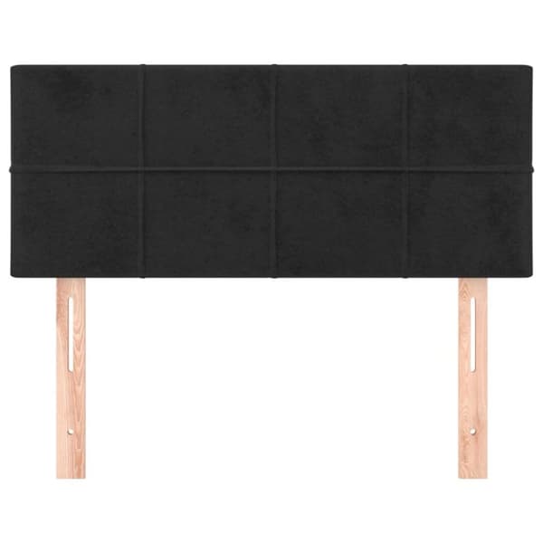 vidaXL sengegavl 90x5x78/88 cm fløjl sort