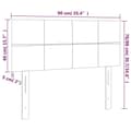 Miniatyrbillede 8 af 8: vidaXL sengegavl 90x5x78/88 cm fløjl sort