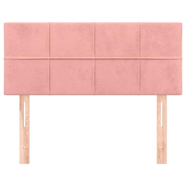 vidaXL sengegavl 90x5x78/88 cm fløjl lyserød