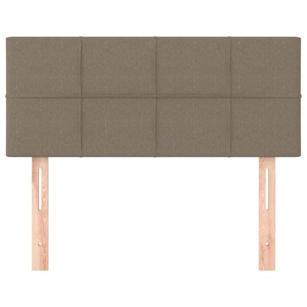 vidaXL sengegavl 100x5x78/88 cm stof gråbrun
