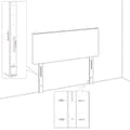 Miniatyrbillede 5 af 8: vidaXL sengegavl 100x5x78/88 cm stof gråbrun